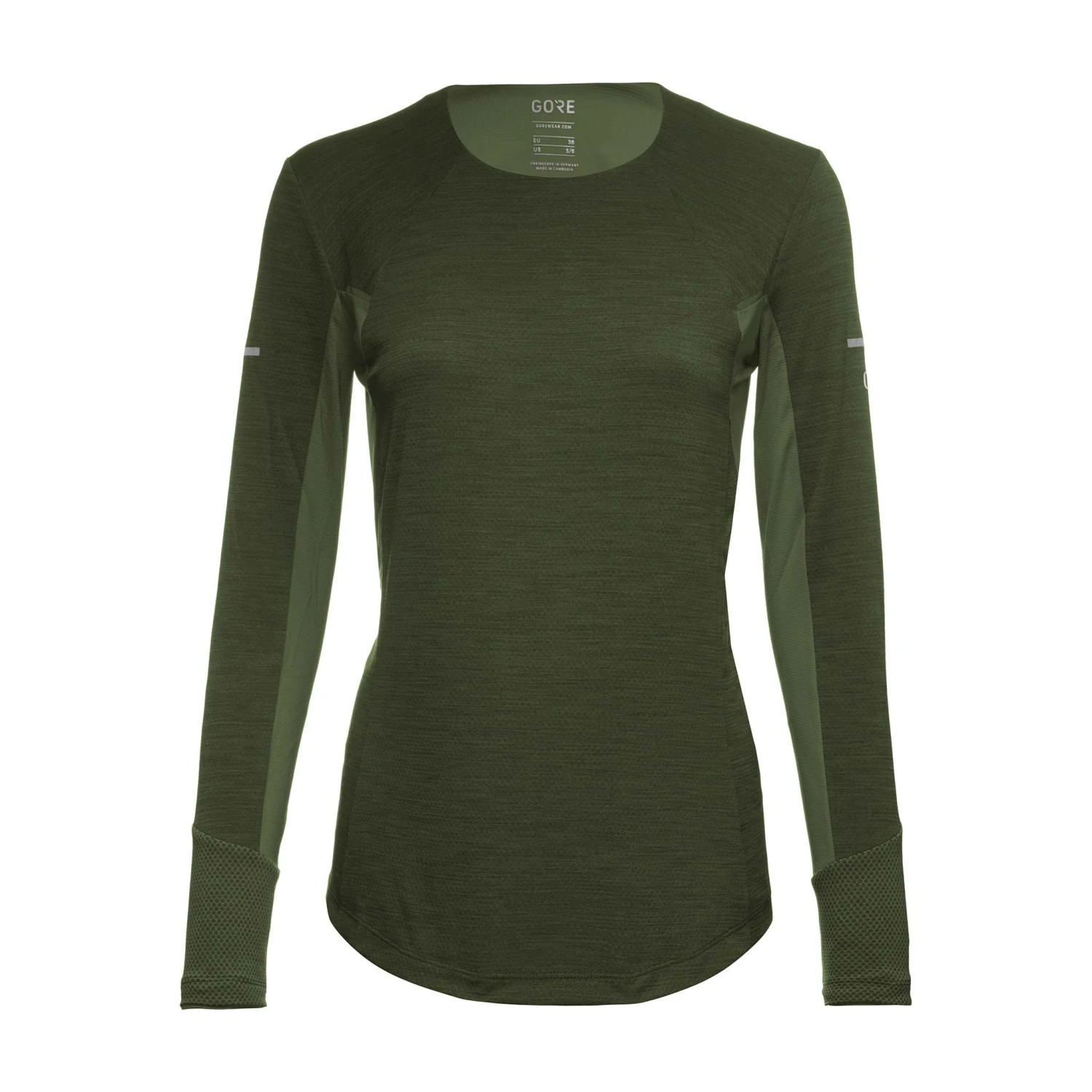 Gore Wear GORE® Wear | Women's Vivid LS Shirt - Utility Green 3 Gore Wear GORE® Wear | Women's Vivid LS Shirt - Utility Green