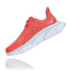 Hoka One One Hoka | Women's Clifton Edge Running Shoes - Hot Coral -sportswear 1110511HCWH F hoka cliftonedge leftangle