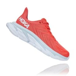 Hoka One One Hoka | Women's Clifton Edge Running Shoes - Hot Coral -sportswear 1110511HCWH F hoka cliftonedge rightangle