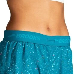 Brooks | Women's Chaser 5" 2-in-1 Short - Lagoon Speckle Print -sportswear 221464486 W Brooks Chaser52 in 1Short waistband