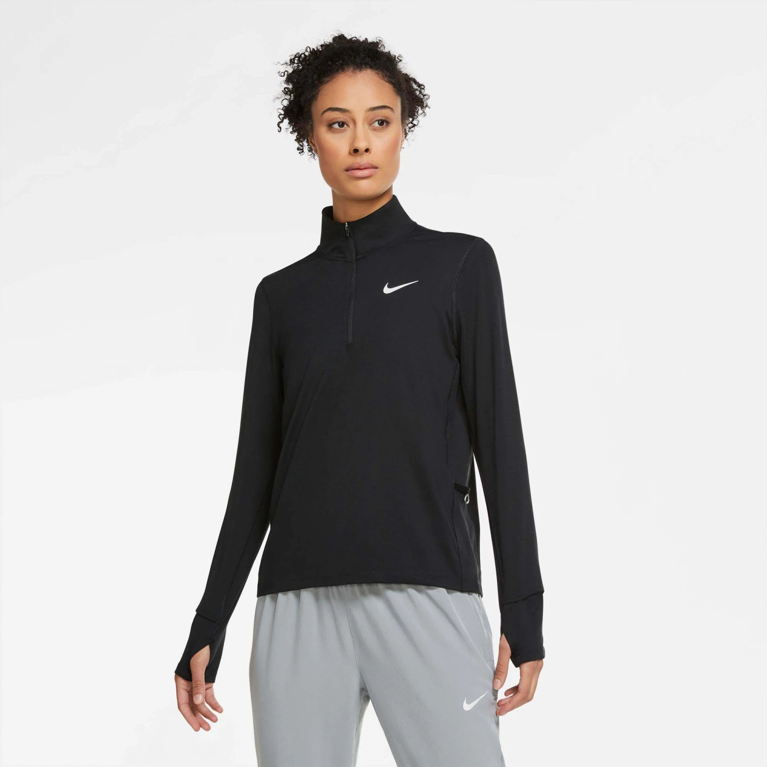 Nike | Women's Dri-Fit Element Top HZ - Black 3 Nike | Women's Dri-Fit Element Top HZ - Black