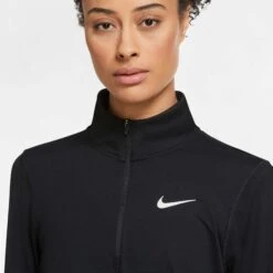 Nike | Women's Dri-Fit Element Top HZ - Black 8 Nike | Women's Dri-Fit Element Top HZ - Black -sportswear CU3220 010 W Nike Dri FitElementTopHZ neck