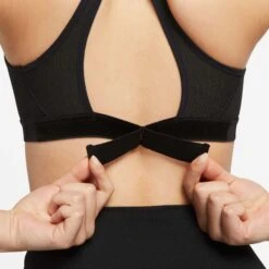 Nike | Women's Dri-FIT Swoosh High-Support Non-Padded Adjustable Sports Bra 10 Nike | Women's Dri-FIT Swoosh High-Support Non-Padded Adjustable Sports Bra -sportswear DD0428 010W Nike DFSWSHHSBra backclasp