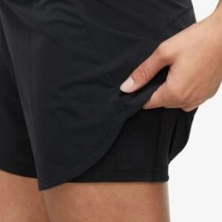 Nike | Women's Dri-FIT Bliss Mid-Rise 3 Inch 2in1 Shorts - Black -sportswear DX6022 010 W Nike BlissDFMR3Inch2in1Short detailside