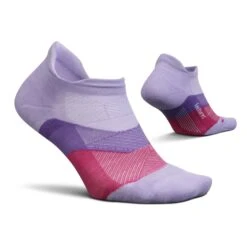 Feetures | Unisex Elite Max Cushion No Show Tab - Lace Up Lavender