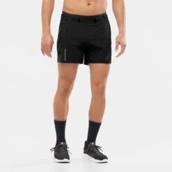 Salomon | Men's Sense Aero 5'' Shorts - Deep Black 11 Salomon | Men's Sense Aero 5'' Shorts - Deep Black -sportswear LC1870000 M Salomon SenseAero5 frontonbody
