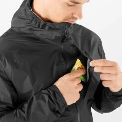 Salomon | Men's Bonatti Waterproof Jacket - Deep Black -sportswear LC1873900 M Salomon BonattiWPJacket pocket