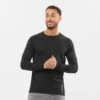 Salomon | Men's Sense Aero Long Sleeve Tee - Deep Black 1 Salomon | Men's Sense Aero Long Sleeve Tee - Deep Black -sportswear LC1878100 M Salomon SenseLSTee frontonbody