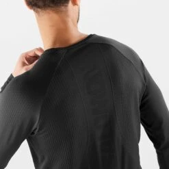 Salomon | Men's Sense Aero Long Sleeve Tee - Deep Black -sportswear LC1878100 M Salomon SenseLSTee neck