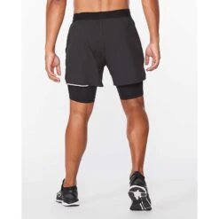 2XU | Men's Aero 2-in-1 5 Inch Shorts 8 2XU | Men's Aero 2-in-1 5 Inch Shorts -sportswear MR6535bBLKSRF M 2xu aero2in15inshort back