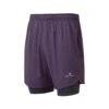 Ronhill | Men's Life 7" Twin Short - Nightshade -sportswear RH 005215RH 01012 M Ronhill Life7TwinShort front