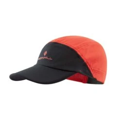 Ronhill | Unisex Air-Lite Split Cap - Black/Flame