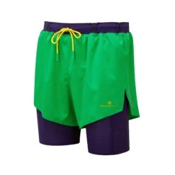 Ronhill | Men's Tech Distance Twin Short - Bright Green