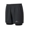 Ronhill | Men's Core Twin Short - Black -sportswear RH 006637RH 00681 M Ronhill CoreTwinShort front