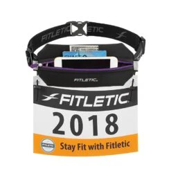 Fitletic | Unisex Neo Racing Belt - Black -sportswear neo racing belt black purple features 1